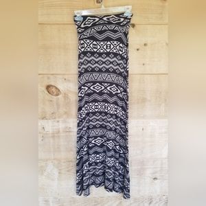Aztec print maxi skirt